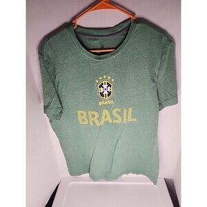 CBF Mens Brasil Football Club Brasil Brazil Green Shirt